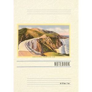 Vintage Lined Notebook Greetings from Big Sur -- Found Image Press